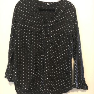 Simple, cute, polka dot blouse